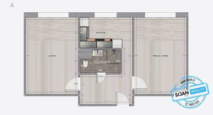 Prodej bytu 2+1, Ostrava, Jiskřiček, 55 m2