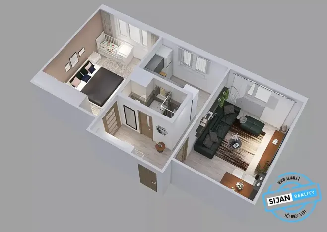 Prodej bytu 2+1, Ostrava, Jiskřiček, 55 m2