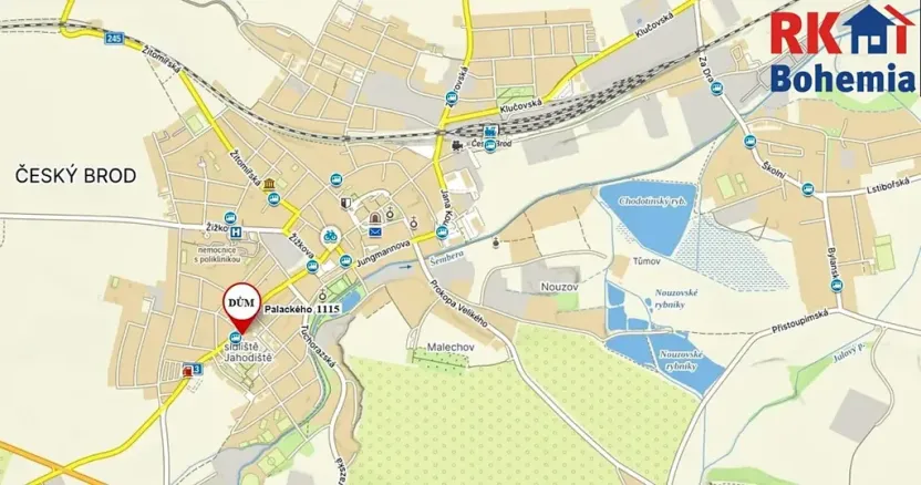 Pronájem bytu 2+1, Český Brod, Palackého, 54 m2