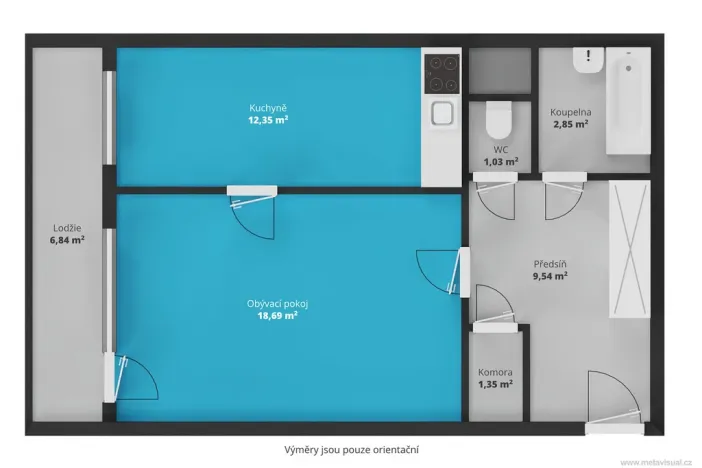 Prodej bytu 1+1, Praha - Stodůlky, Archeologická, 53 m2