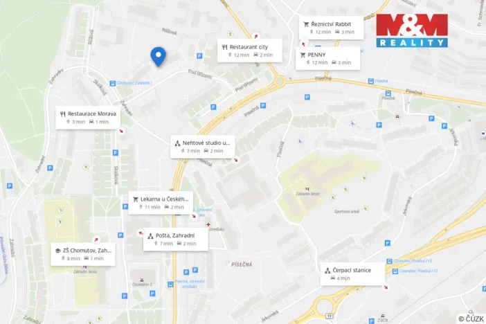 Prodej bytu 2+1, Chomutov, Pod Břízami, 52 m2