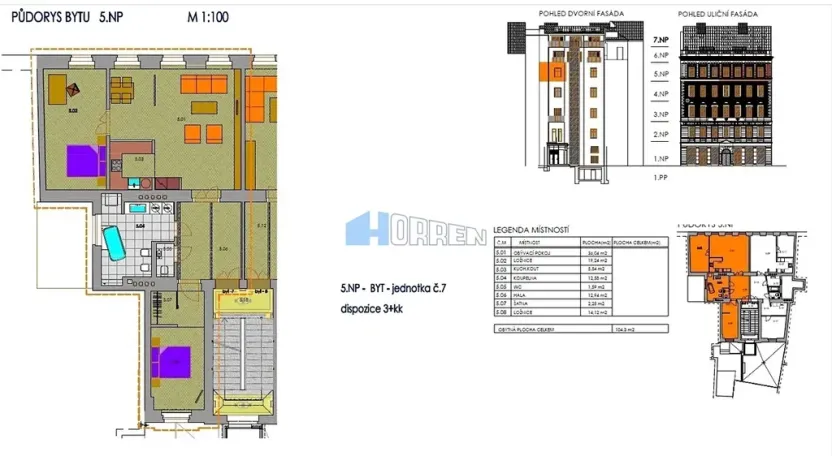 Pronájem bytu 3+kk, Praha - Nové Město, Jungmannova, 101 m2