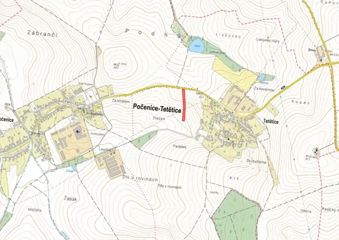 Prodej pole, Počenice-Tetětice, 3414 m2