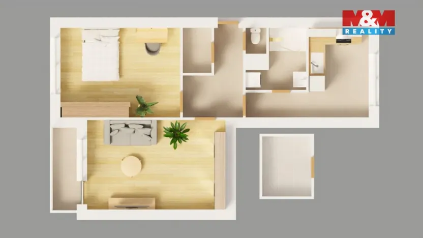 Prodej bytu 2+1, Bohušovice nad Ohří, Masarykova, 58 m2