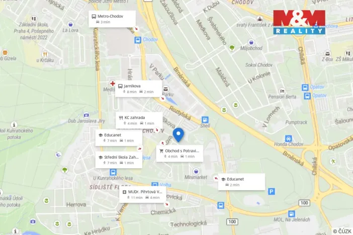 Prodej bytu 3+kk, Praha - Chodov, Nechvílova, 45 m2