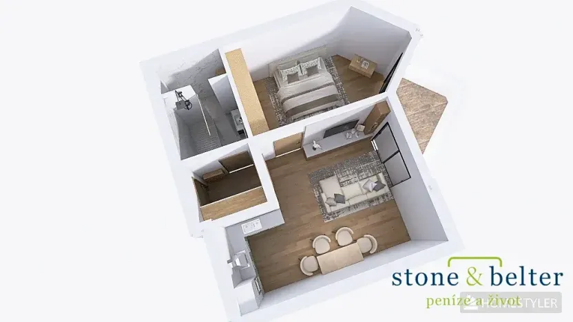 Pronájem bytu 2+kk, České Budějovice, Volejbalistů, 50 m2