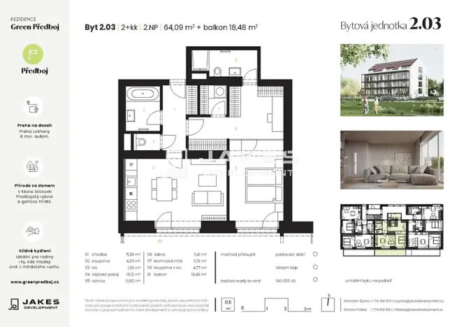 Prodej bytu 2+kk, Předboj, Ke Tvrzi, 82 m2
