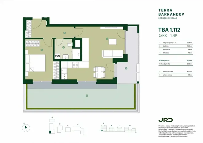Prodej bytu 2+kk, Praha - Hlubočepy, Silurská, 56 m2