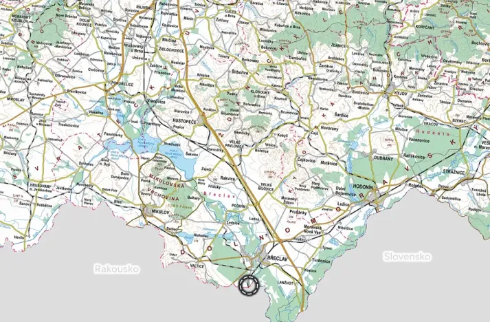 Prodej lesa, Břeclav, 1050 m2