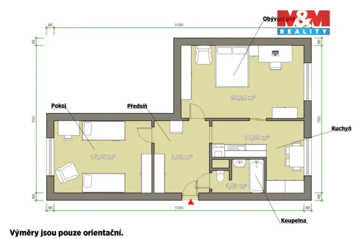 Prodej bytu 2+1, Plzeň - Skvrňany, Macháčkova, 60 m2