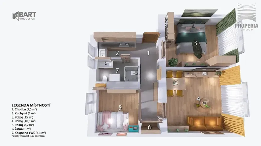 Pronájem bytu 3+1, Štramberk, Bařiny, 69 m2