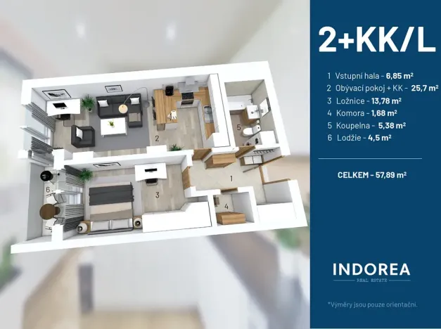Prodej bytu 2+kk, Praha - Vysočany, Kabešova, 53 m2