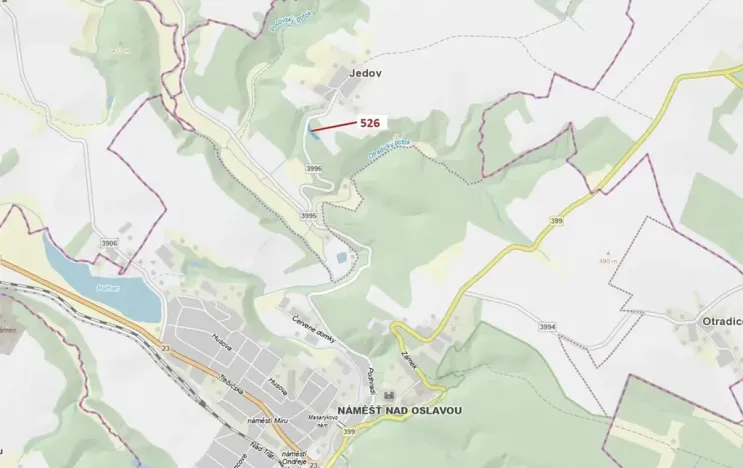 Dražba lesa, Náměšť nad Oslavou, 1796 m2