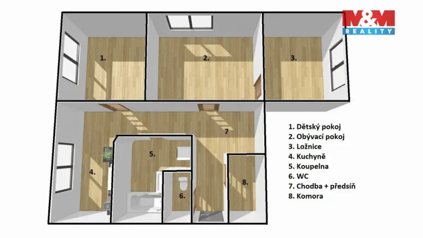 Prodej bytu 3+1, Písek - Budějovické Předměstí, třída Přátelství, 65 m2