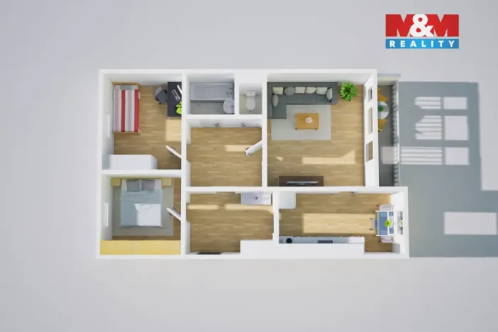 Prodej bytu 3+1, Ústí nad Labem - Krásné Březno, Anežky České, 78 m2