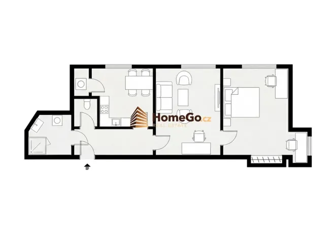 Pronájem bytu 3+kk, Praha - Nusle, Žateckých, 61 m2