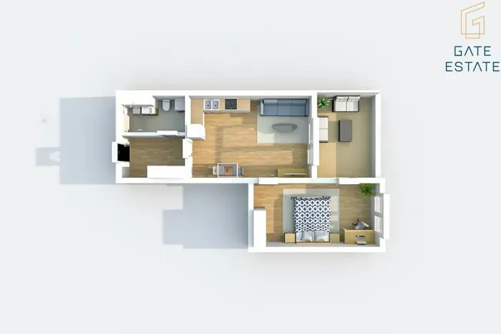 Pronájem bytu 2+kk, Bystřice pod Hostýnem, Sídliště, 52 m2