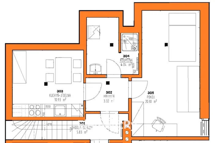 Pronájem bytu 1+1, Hradec Králové, V Lipkách, 41 m2