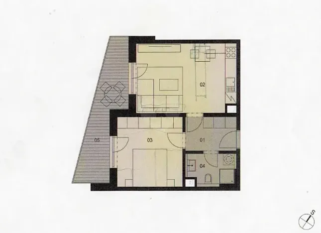 Pronájem bytu 2+kk, Praha - Libeň, Novovysočanská, 53 m2