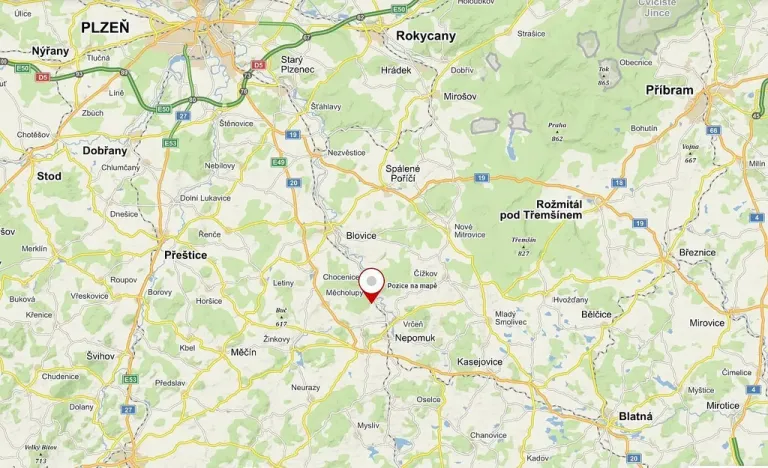 Prodej pole, Srby, 7890 m2