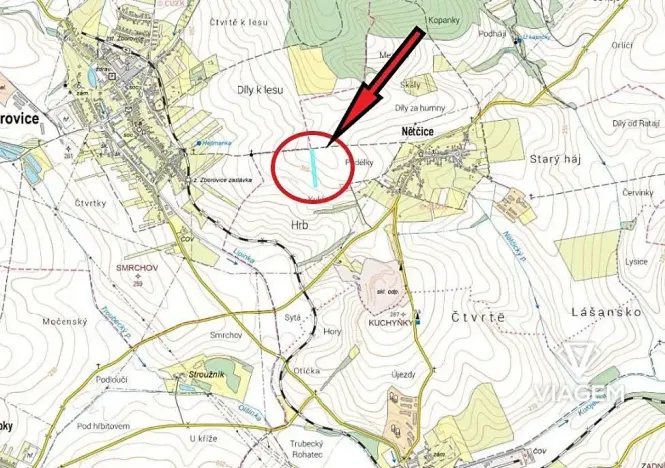 Prodej podílu pole, Zdounky, 912 m2