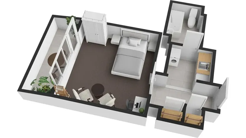 Prodej bytu 1+kk, Praha - Nusle, 5. května, 46 m2