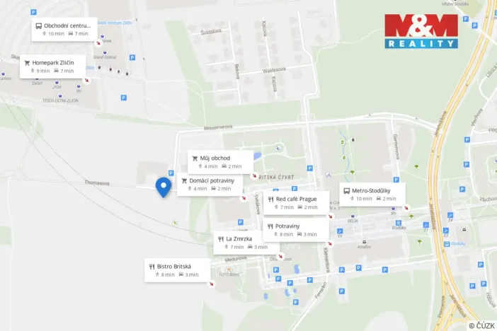 Pronájem bytu 1+kk, Praha - Třebonice, Thomasova, 29 m2