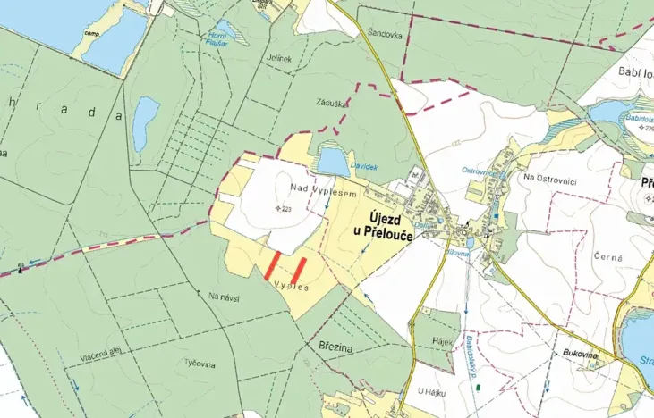 Prodej louky, Kladruby nad Labem, 5476 m2