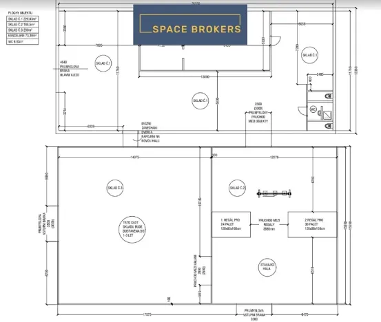 Pronájem skladu, Hradec Králové, Vážní, 546 m2