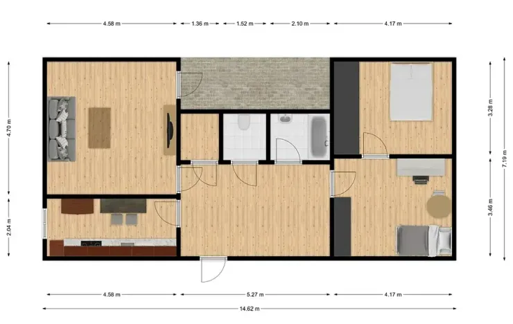 Pronájem bytu 3+1, Brno, Poříčí, 81 m2