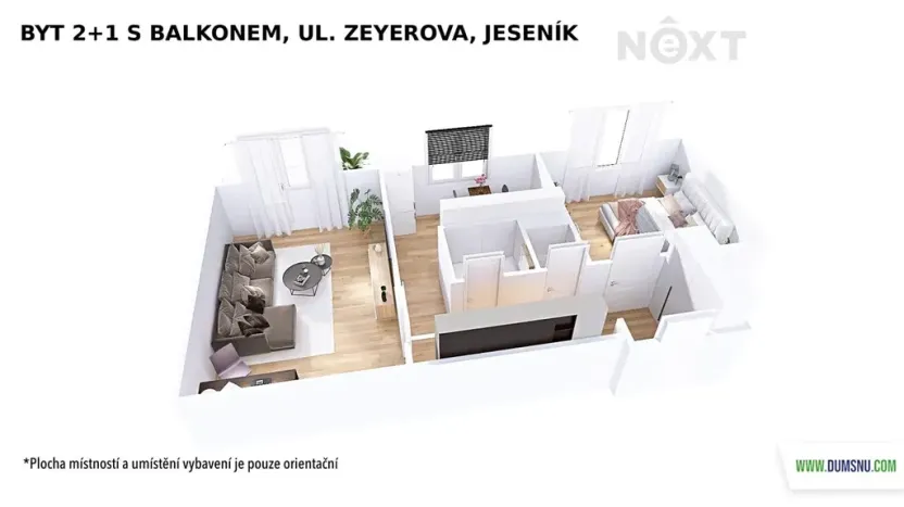 Prodej bytu 2+1, Jeseník, Zeyerova, 50 m2