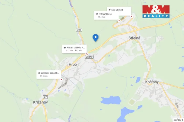 Prodej pozemku, Hrob, 443 m2