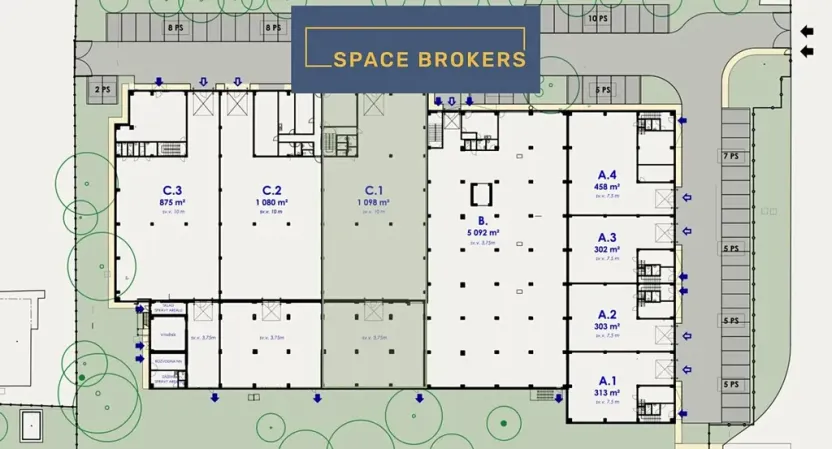 Pronájem skladu, Praha - Malešice, Tiskařská, 1098 m2