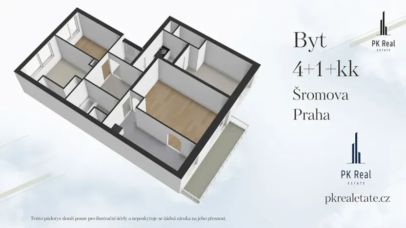 Prodej bytu 4+1, Praha - Černý Most, Šromova, 87 m2
