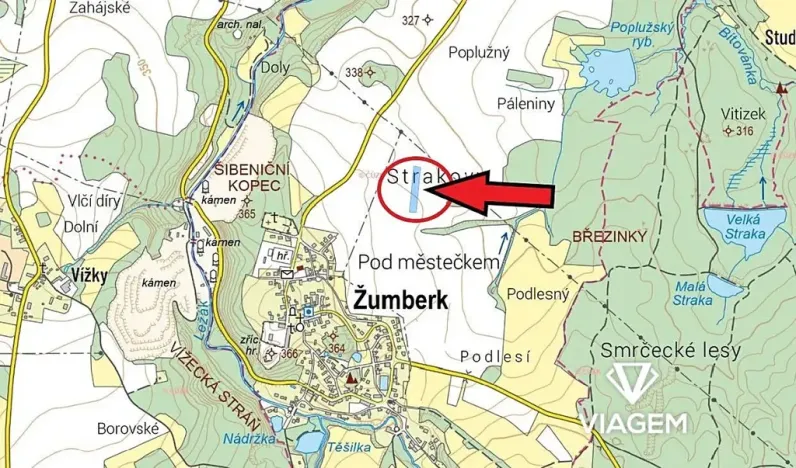 Prodej podílu pole, Žumberk, 1001 m2