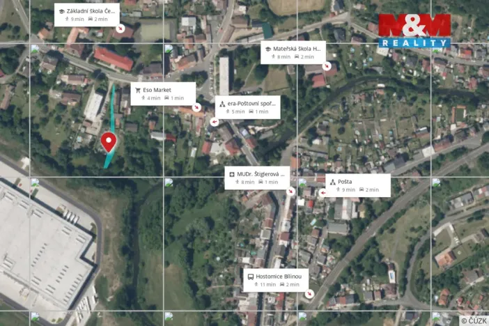 Prodej zahrady, Hostomice, Školní náměstí, 1050 m2