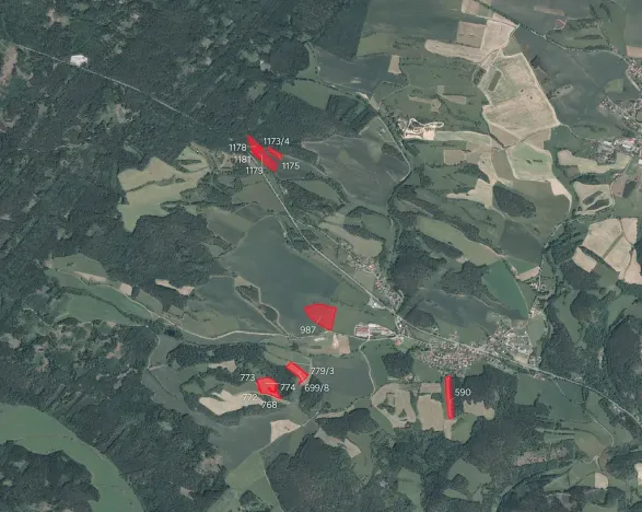 Prodej pole, Obory, 35508 m2