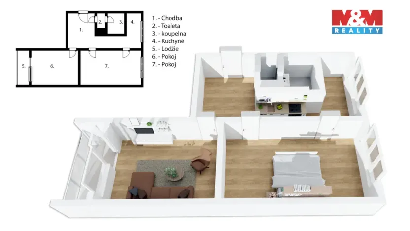 Prodej bytu 2+1, Hořice, Pod Lipou, 62 m2