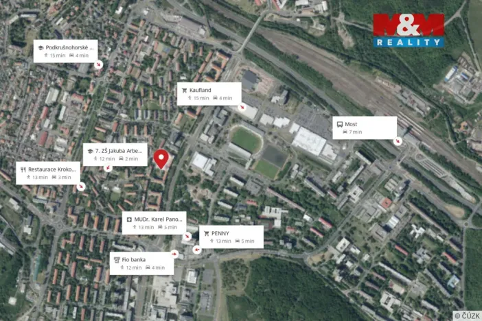 Prodej bytu 1+1, Most, tř. Budovatelů, 39 m2