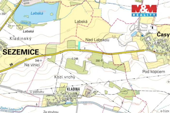 Pronájem zahrady, Sezemice - Kladina, 3761 m2