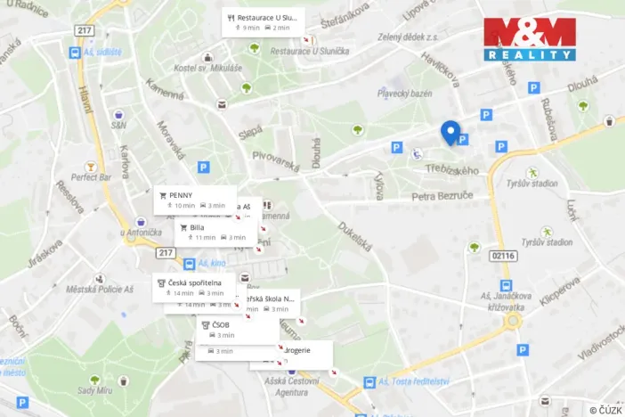 Pronájem bytu 1+1, Aš, Dlouhá, 35 m2