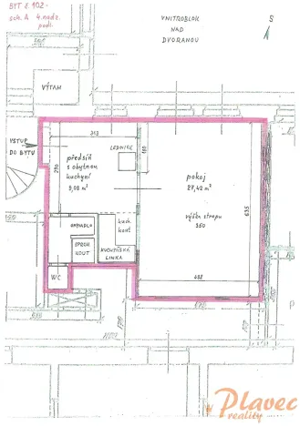 Pronájem bytu 1+1, Praha - Staré Město, Národní, 43 m2