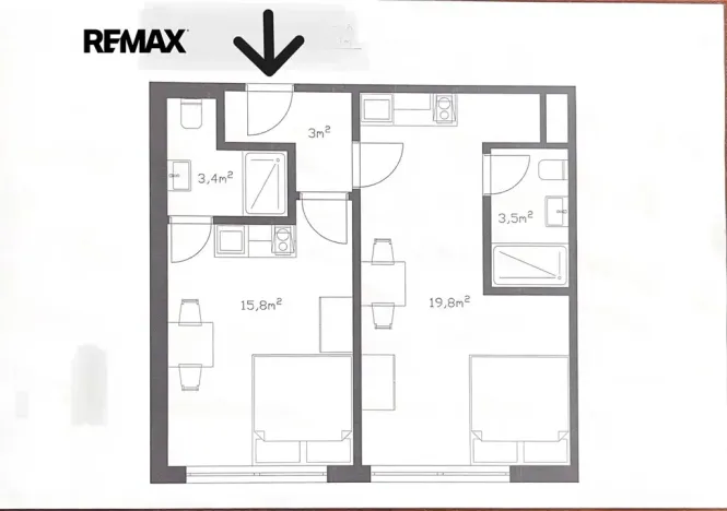 Prodej bytu 1+kk, Praha - Střížkov, Děčínská, 23 m2