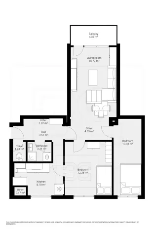 Pronájem bytu 3+1, Rakovník, nábř. T. G. Masaryka, 61 m2