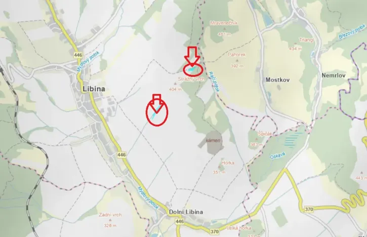 Prodej podílu pozemku, Libina, 899 m2
