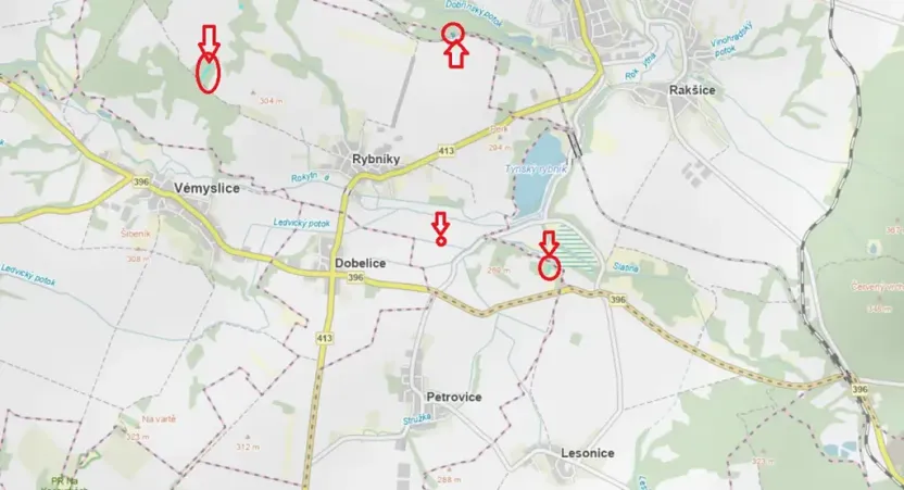 Prodej lesa, Rybníky, 3133 m2