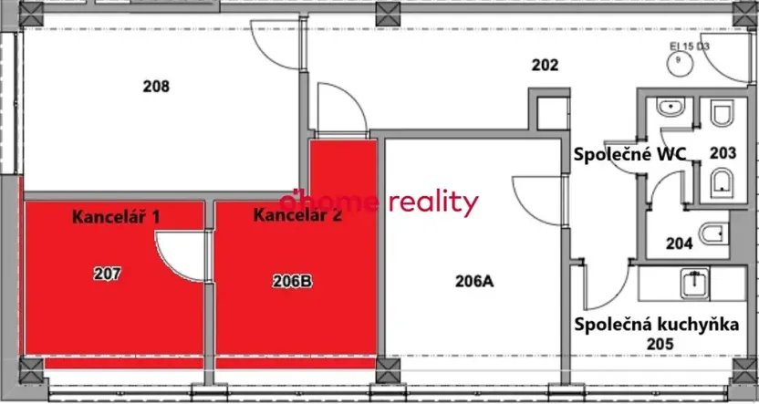 Pronájem kanceláře, Olomouc, Sokolovská, 20 m2