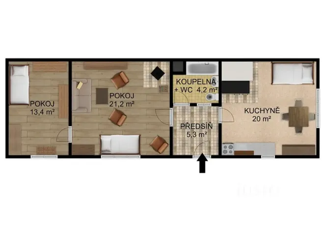 Prodej rodinného domu, Dobev, 64 m2