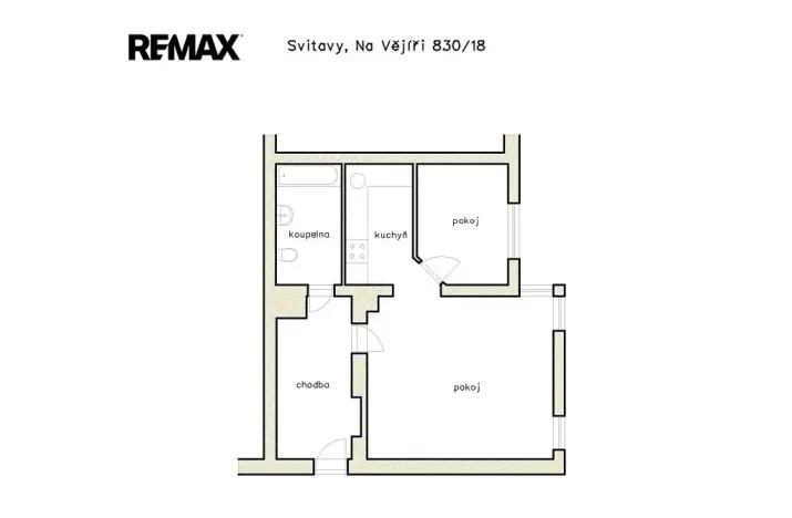 Prodej bytu 2+kk, Svitavy, Na Vějíři, 74 m2