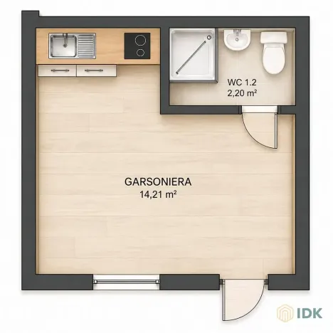 Pronájem bytu 1+kk, Řevnice, Nádražní, 16 m2